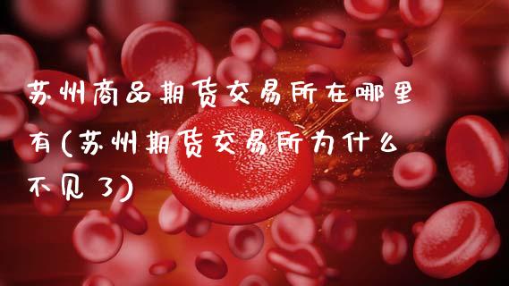 苏州商品期货交易所在哪里有(苏州期货交易所为什么不见了)_https://wap.sdxiaoxijinshu.com_金融_第1张