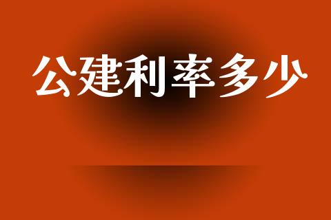 公建利率多少_https://wap.sdxiaoxijinshu.com_理财_第1张