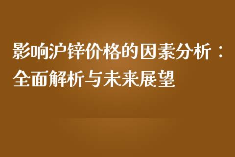 影响沪锌价格的因素分析：全面解析与未来展望_https://wap.sdxiaoxijinshu.com_理财_第1张