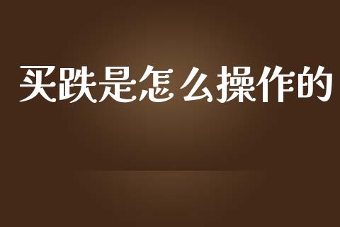 买跌是怎么操作的_https://wap.sdxiaoxijinshu.com_期货_第1张