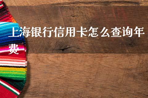 上海银行信用卡怎么查询年费_https://wap.sdxiaoxijinshu.com_金融_第1张