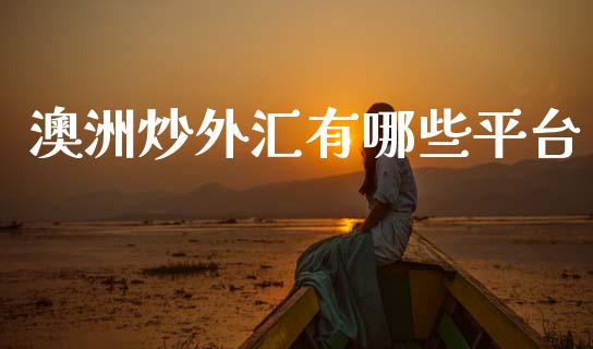 澳洲炒外汇有哪些平台_https://wap.sdxiaoxijinshu.com_财经_第1张
