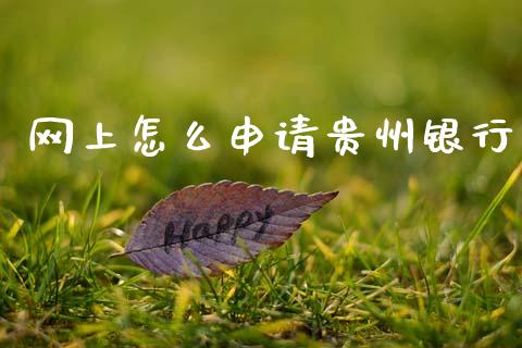 网上怎么申请贵州银行_https://wap.sdxiaoxijinshu.com_金融_第1张