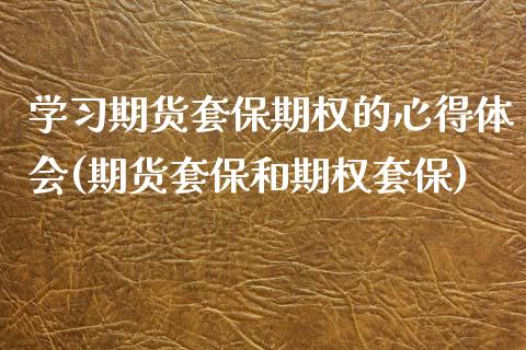 学习期货套保期权的心得体会(期货套保和期权套保)_https://wap.sdxiaoxijinshu.com_期货_第1张