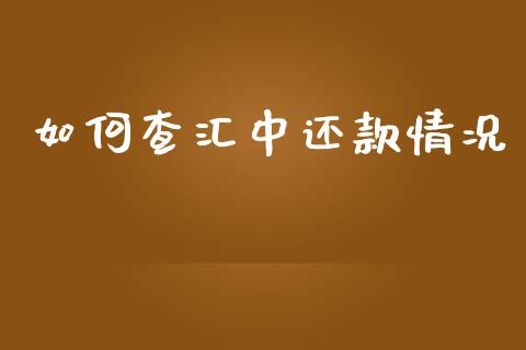 如何查汇中还款情况_https://wap.sdxiaoxijinshu.com_财经_第1张