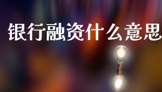 银行融资什么意思_https://wap.sdxiaoxijinshu.com_金融_第1张
