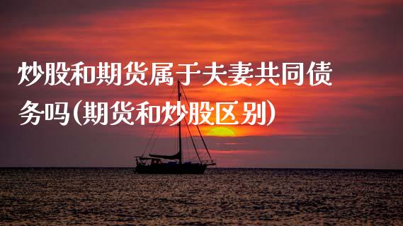 炒股和期货属于夫妻共同债务吗(期货和炒股区别)_https://wap.sdxiaoxijinshu.com_理财_第1张