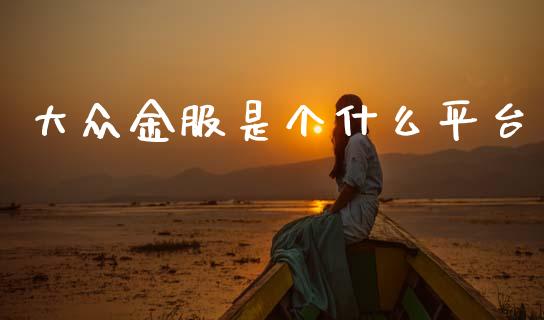 大众金服是个什么平台_https://wap.sdxiaoxijinshu.com_金融_第1张