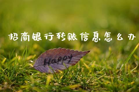 招商银行转账信息怎么办_https://wap.sdxiaoxijinshu.com_金融_第1张