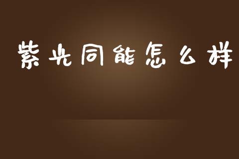 紫光同能怎么样_https://wap.sdxiaoxijinshu.com_财经_第1张