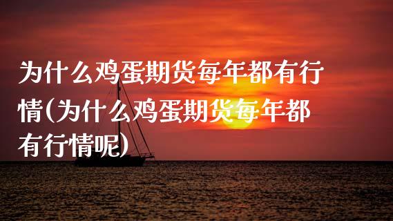 为什么鸡蛋期货每年都有行情(为什么鸡蛋期货每年都有行情呢)_https://wap.sdxiaoxijinshu.com_理财_第1张