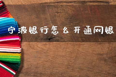 宁波银行怎么开通网银_https://wap.sdxiaoxijinshu.com_金融_第1张