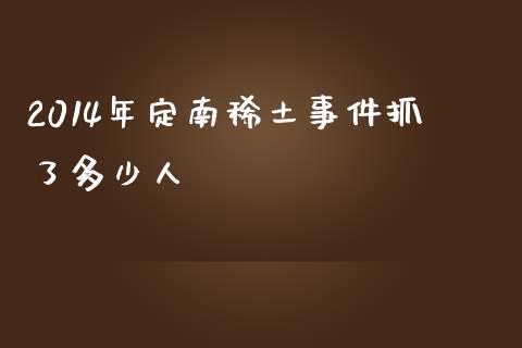 2014年定南稀土事件抓了多少人_https://wap.sdxiaoxijinshu.com_期货_第1张