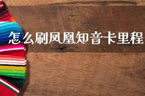 怎么刷凤凰知音卡里程_https://wap.sdxiaoxijinshu.com_金融_第1张