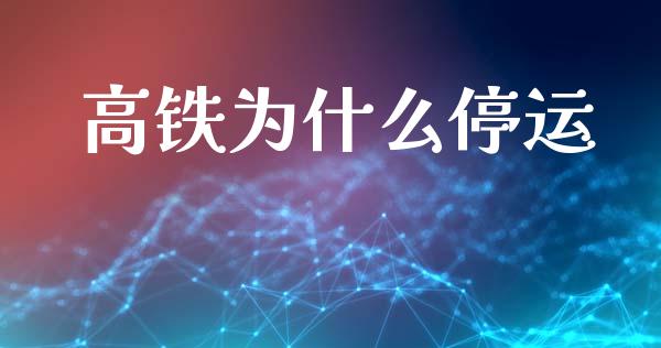 高铁为什么停运_https://wap.sdxiaoxijinshu.com_期货_第1张