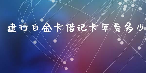 建行白金卡借记卡年费多少_https://wap.sdxiaoxijinshu.com_理财_第1张