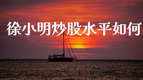 徐小明炒股水平如何_https://wap.sdxiaoxijinshu.com_财经_第1张