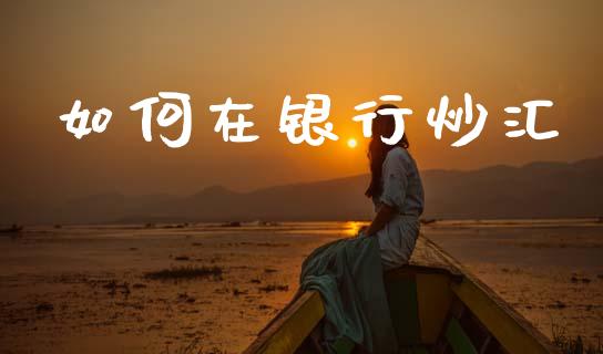 如何在银行炒汇_https://wap.sdxiaoxijinshu.com_理财_第1张
