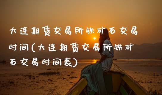大连期货交易所铁矿石交易时间(大连期货交易所铁矿石交易时间表)_https://wap.sdxiaoxijinshu.com_期货_第1张