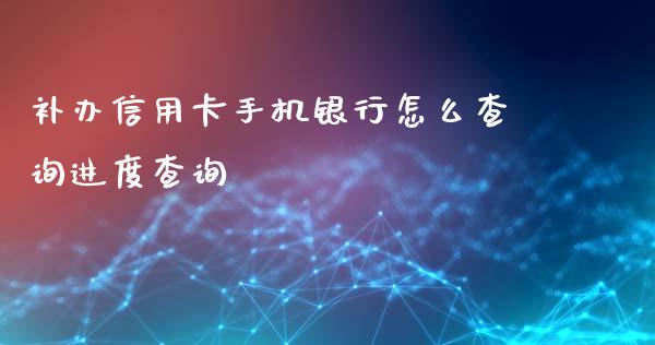 补办信用卡手机银行怎么查询进度查询_https://wap.sdxiaoxijinshu.com_金融_第1张
