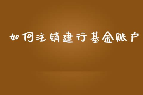 如何注销建行基金账户_https://wap.sdxiaoxijinshu.com_理财_第1张
