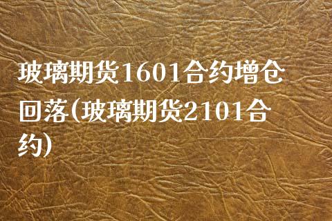 玻璃期货1601合约增仓回落(玻璃期货2101合约)_https://wap.sdxiaoxijinshu.com_金融_第1张