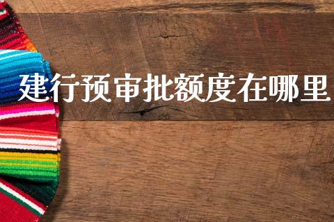 建行预审批额度在哪里_https://wap.sdxiaoxijinshu.com_理财_第1张
