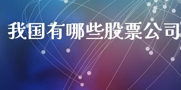 我国有哪些股票公司_https://wap.sdxiaoxijinshu.com_理财_第1张