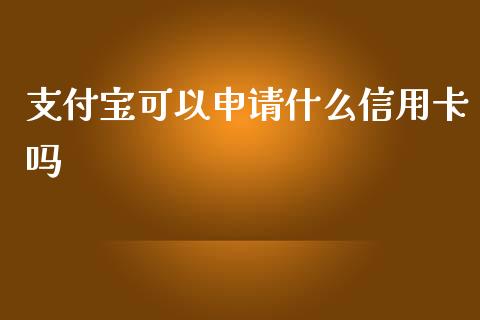 支付宝可以申请什么信用卡吗_https://wap.sdxiaoxijinshu.com_理财_第1张