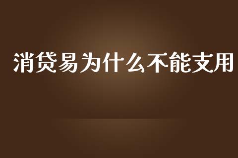 消贷易为什么不能支用_https://wap.sdxiaoxijinshu.com_理财_第1张