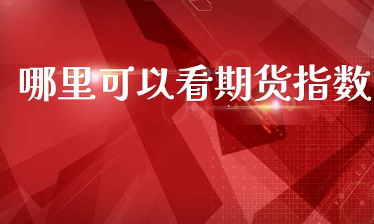 哪里可以看期货指数_https://wap.sdxiaoxijinshu.com_财经_第1张