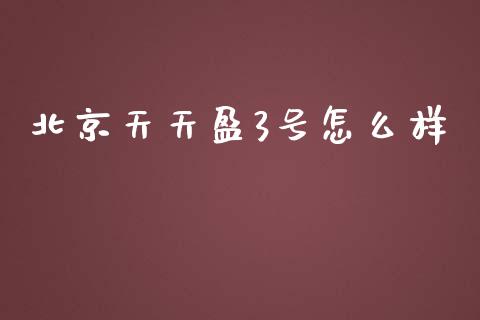 北京天天盈3号怎么样_https://wap.sdxiaoxijinshu.com_金融_第1张
