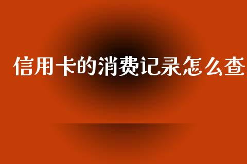 信用卡的消费记录怎么查_https://wap.sdxiaoxijinshu.com_金融_第1张