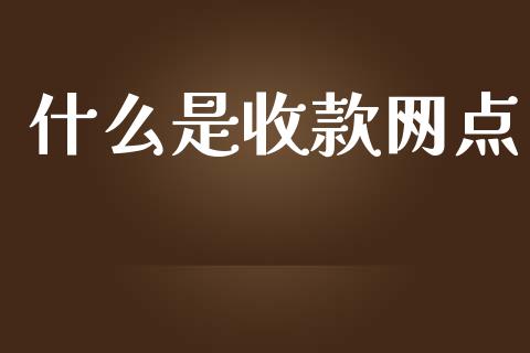什么是收款网点_https://wap.sdxiaoxijinshu.com_金融_第1张