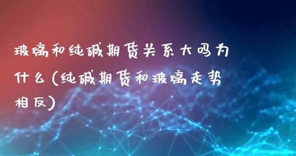 玻璃和纯碱期货关系大吗为什么(纯碱期货和玻璃走势相反)_https://wap.sdxiaoxijinshu.com_期货_第1张
