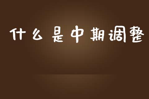 什么是中期调整_https://wap.sdxiaoxijinshu.com_期货_第1张