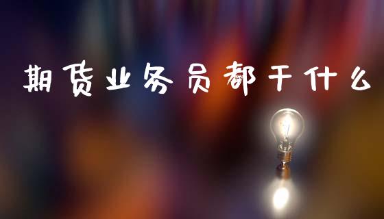期货业务员都干什么_https://wap.sdxiaoxijinshu.com_期货_第1张