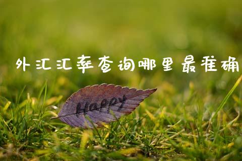外汇汇率查询哪里最准确_https://wap.sdxiaoxijinshu.com_财经_第1张