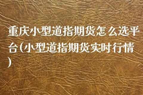 重庆小型道指期货怎么选平台(小型道指期货实时行情)_https://wap.sdxiaoxijinshu.com_财经_第1张