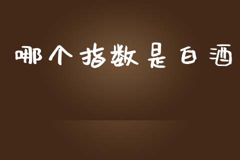 哪个指数是白酒_https://wap.sdxiaoxijinshu.com_理财_第1张