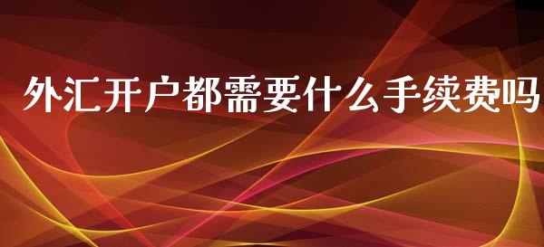 外汇开户都需要什么手续费吗_https://wap.sdxiaoxijinshu.com_财经_第1张