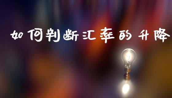如何判断汇率的升降_https://wap.sdxiaoxijinshu.com_期货_第1张