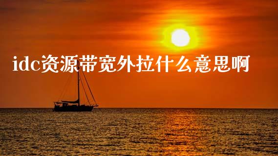 idc资源带宽外拉什么意思啊_理财_第1张_金融万问站 idc资源带宽外拉什么意思啊_https://wap.sdxiaoxijinshu.com_理财_第1张