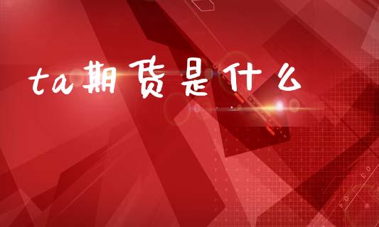 ta期货是什么_https://wap.sdxiaoxijinshu.com_期货_第1张