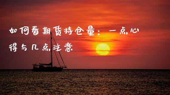 如何看期货持仓量：一点心得与几点注意_https://wap.sdxiaoxijinshu.com_金融_第1张
