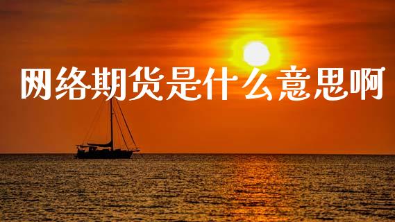 网络期货是什么意思啊_https://wap.sdxiaoxijinshu.com_期货_第1张