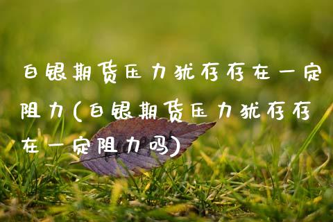 白银期货压力犹存存在一定阻力(白银期货压力犹存存在一定阻力吗)_https://wap.sdxiaoxijinshu.com_理财_第1张
