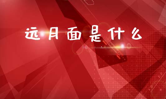 远月面是什么_https://wap.sdxiaoxijinshu.com_财经_第1张