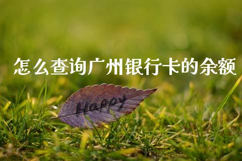 怎么查询广州银行卡的余额_https://wap.sdxiaoxijinshu.com_金融_第1张