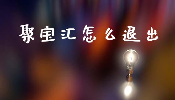 聚宝汇怎么退出_https://wap.sdxiaoxijinshu.com_理财_第1张
